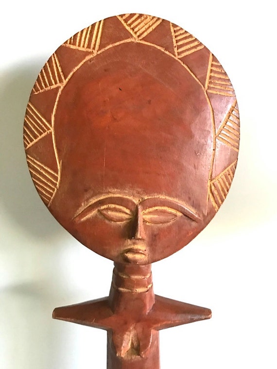 African Fertility Goddess Ashanti Sculpture Primative Art