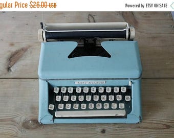 SHOP SALE Vintage Aqua Tom Thumb Typewriter
