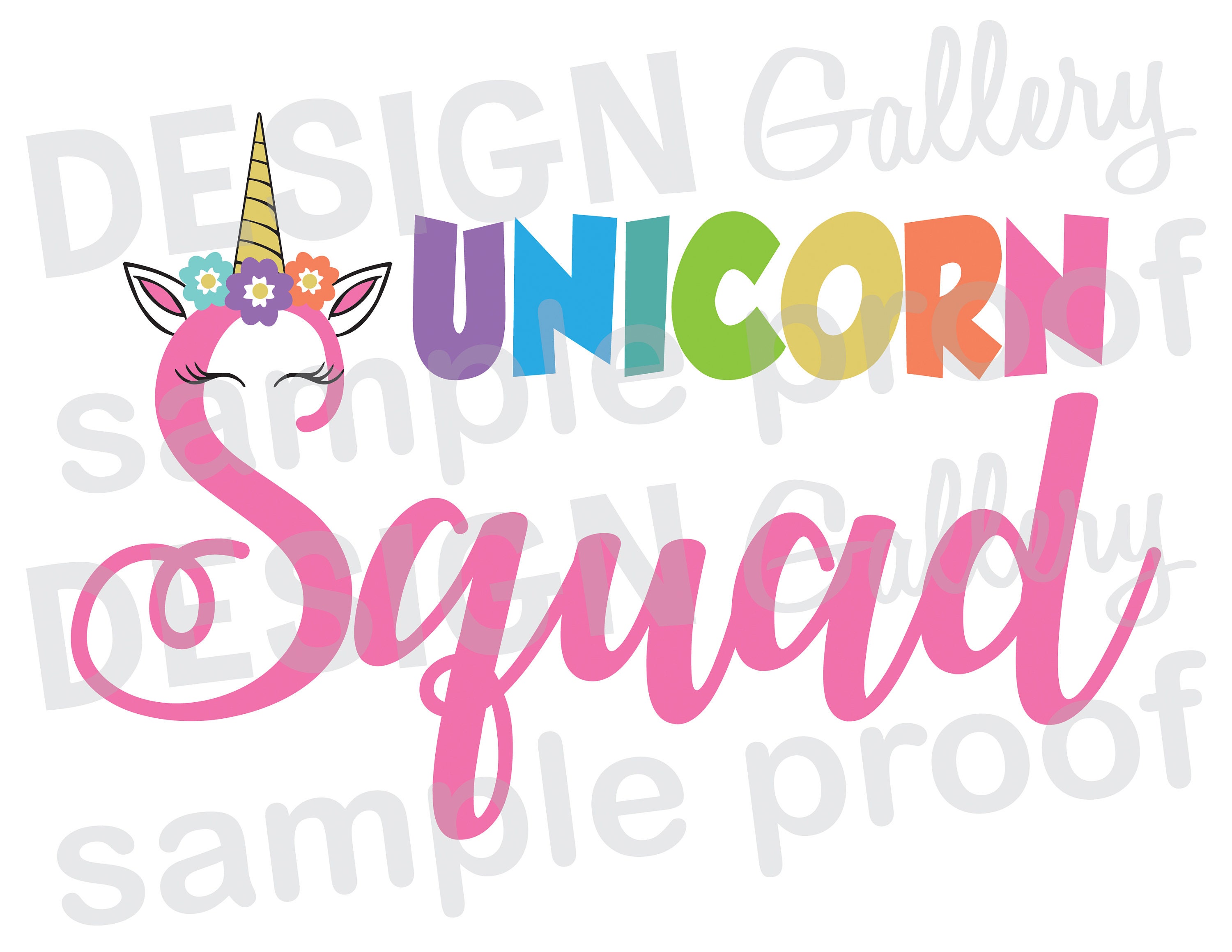 Unicorn Squad JPG png & SVG DXF cut file Printable