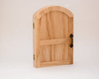 Troll or Fairy door Decrotive outlet cover door Oak #Dob-3