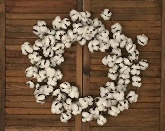 Cotton Wreath Cotton Boll Wreath Cotton Wreath Cotton Wreath 22" Farmhouse Cotton Wreaths Fixer Upper medium wreath