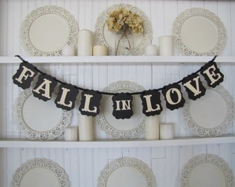 Fall in Love Banner, Wedding Sign, Fall in Love Sign, Fall Wedding, Wedding Banner, Wedding Decoration, Fall Wedding Decoration