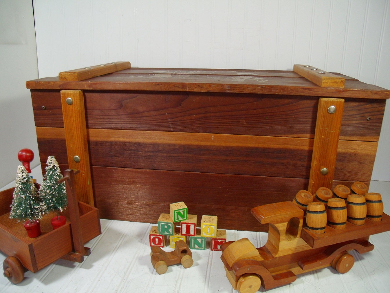 Baby Boomer Era Cass Wooden Toys And Things Chest by DivineOrders