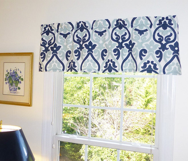 Navy Blue Window Valance Blue Window Curtains Blue Valances