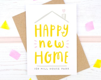 Happy New Home Card - Personalised New Home Card - New House Card - New Home Gift - Moving Card - Housewarming Card
