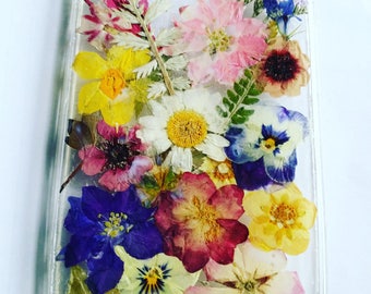 Pressed Wild Flower phone cases made to order. Smartphone Iphone Samsung mobile phone device