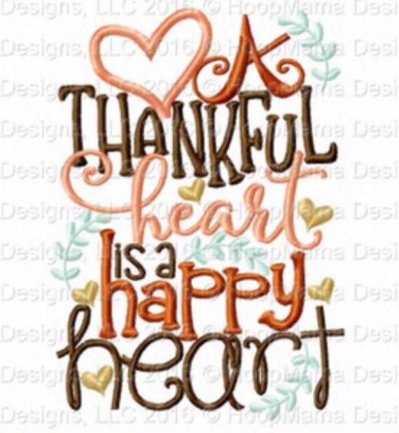 A thankful heart is a happy heart Holiday applique Shirt