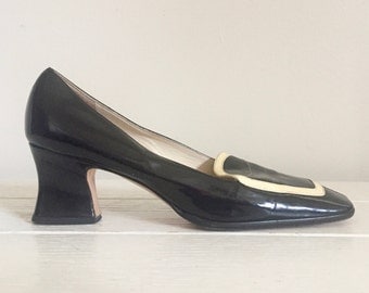 Prada / Spectator Shoes / 90s / Designer / Block Heel / Made in Italy
