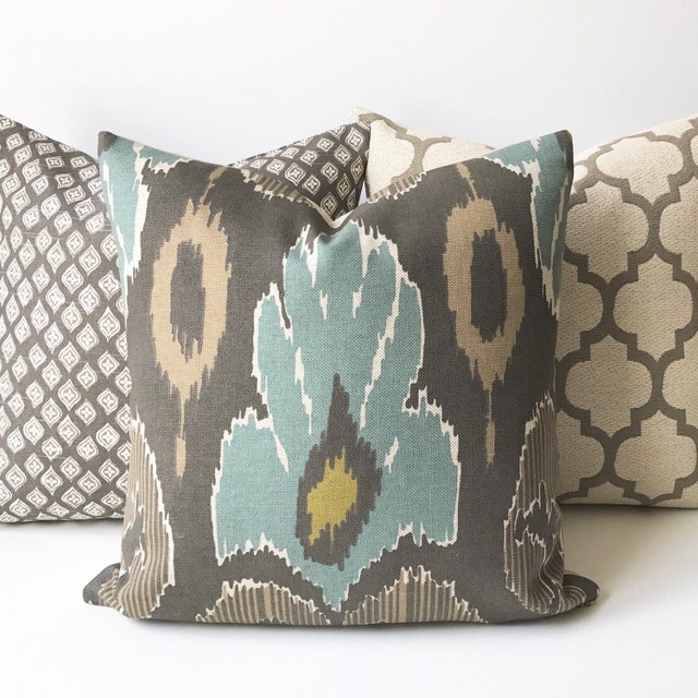 Designer fabric decorative pillow covers made by pillowflightpdx