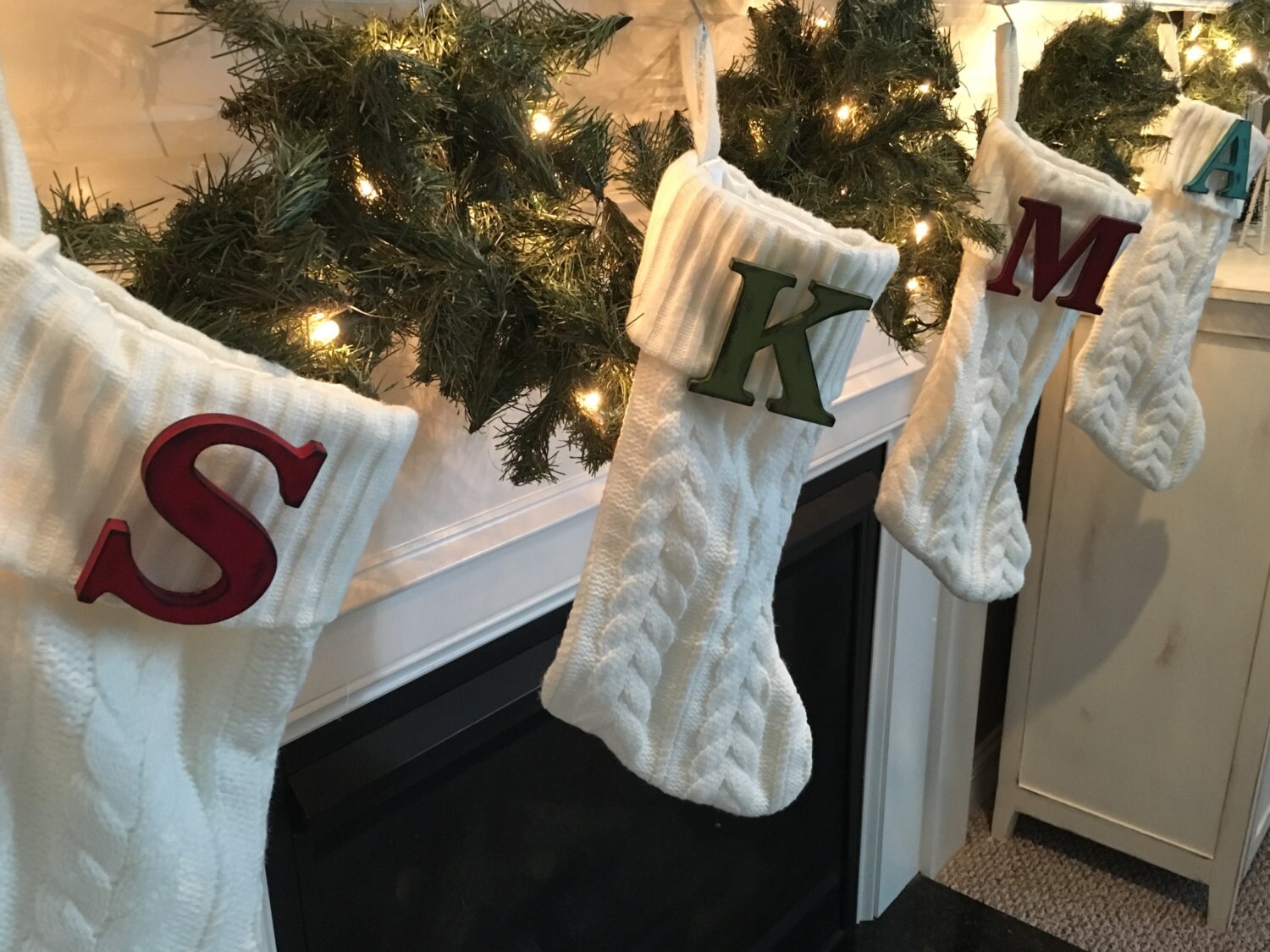 Personalized Stocking Initial pins. Stocking Initial.
