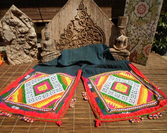 Black Hmong Folk Art Textile