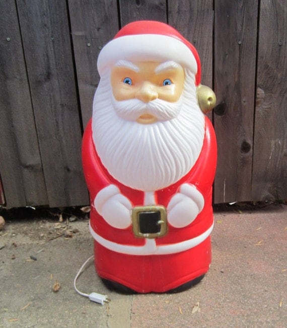 Vintage Santa Blow Mold Indoor or Outdoor Christmas Decoration