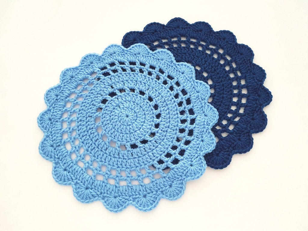 Crochet Round Placemat Pattern Crochet Scallop Placemat PDF