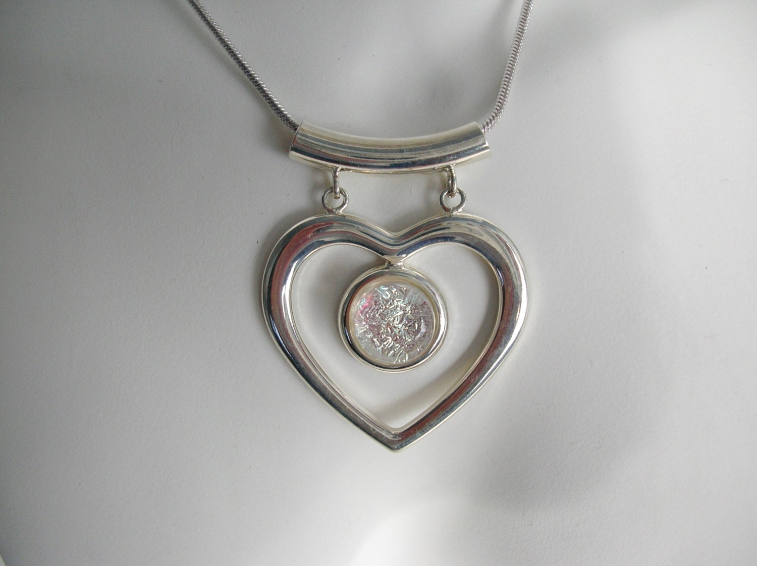 Crystal Fire Jewelry Set Dichroic Jewelry by HummingbirdArtGlass