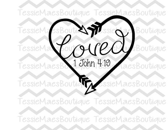 Download Loved Heart Arrow SVG DXF EPS Png Printable Religous