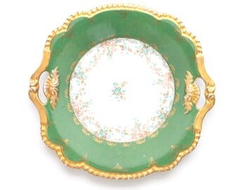 Antique Porcelain Decorative Cake Plate by Imperial Crown China Austria, Collectible, Wall Decor, High Tea Party, Gifts for Her