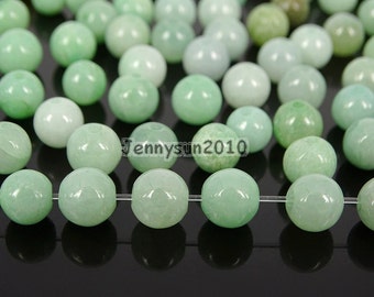 100Pcs Natural Jadeite Nephrite Jade Gemstones Round Loose Beads 5mm 6mm 7mm Jewelry Design
