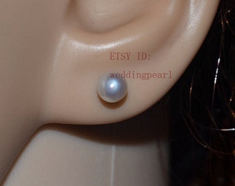tiny pearl earrings,AAA 4.5-5mm White Freshwater Pearl Earrings,little girl pearl earring stud,children pearl earings,bridal pearl earrings