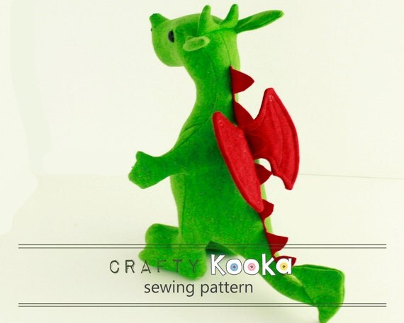 dragon stuffed animal sewing pattern