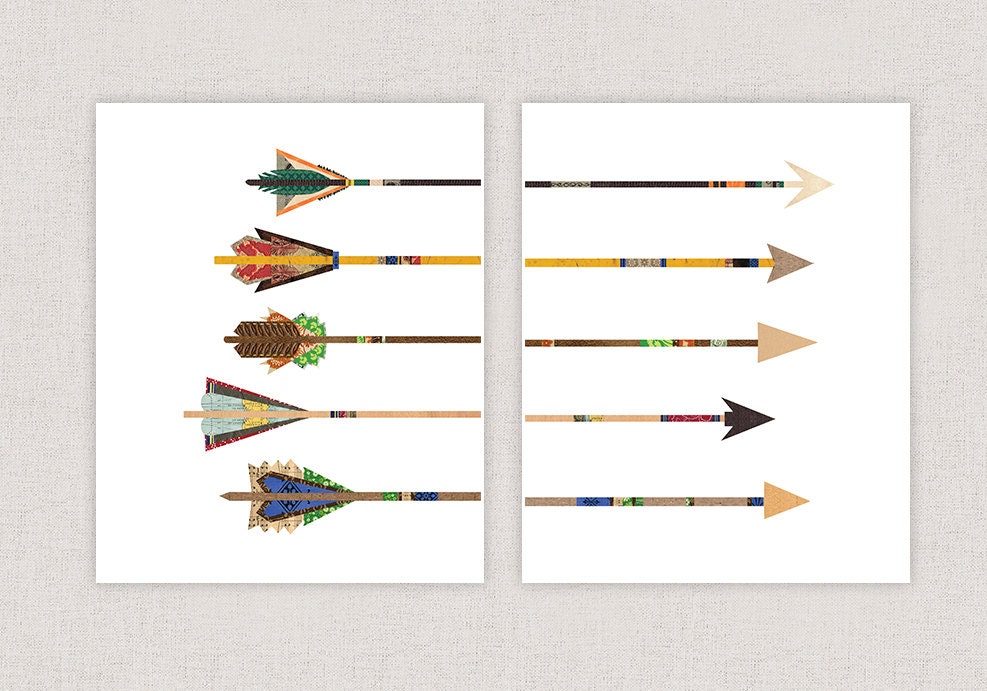 Arrow Prints Poster Print Wall Decor Set of Two Prints