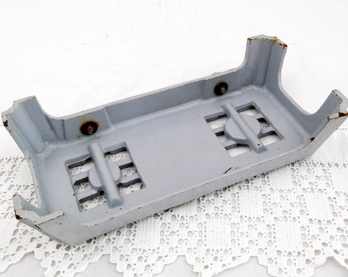 Vintage Toy Stove Gray Enameled Cast Iron, Range, Gas Cooker, from France, French Dolls Kitchen, Child's Play House, Doll's House, Retro