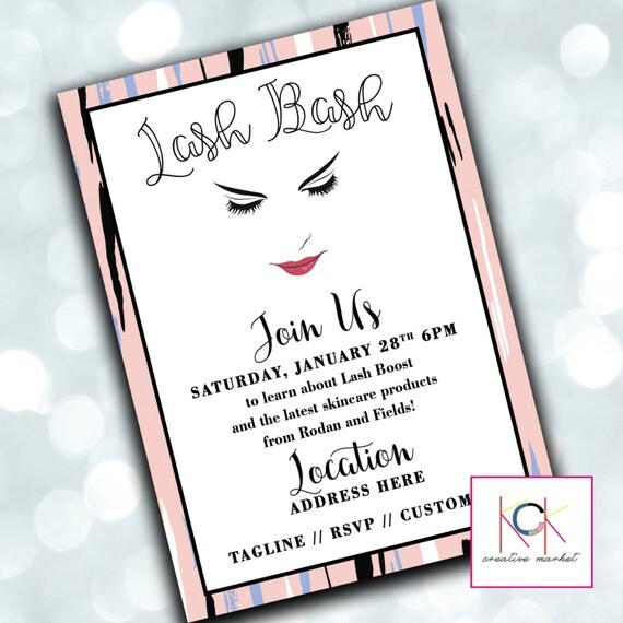 Items similar to Customized Rodan and Fields Party or Event Invitation