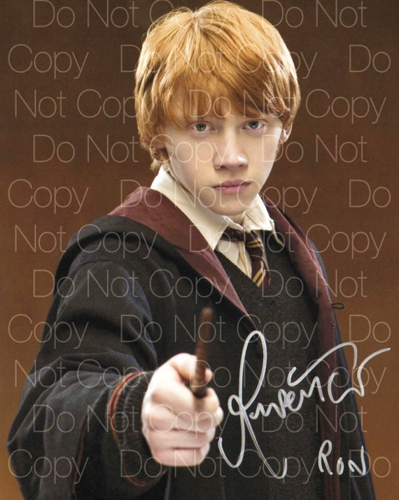 Harry Potter signed 1 Rupert Grint as Ron Weasley 8X10 photo