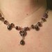 Purple bead wire wrapped choker