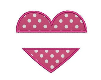 heart applique embroidery design