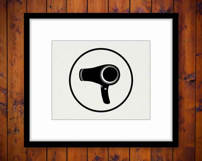 Hair Dryer Graphic Printable Download Blow Dryer Hair Salon Barber Digital Blowdrier Image Vintage Clip Art Jpg Png HQ 300dpi No.2037