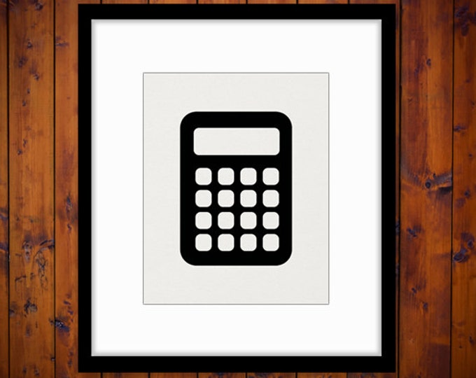 Printable Digital Calculator Download Calculator Icon Image Graphic Antique Clip Art Jpg Png Eps 18x18 HQ 300dpi No.3952