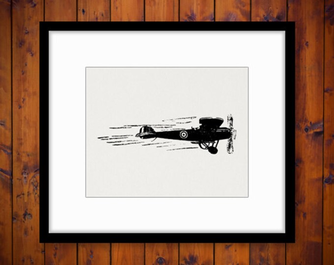 Printable Digital Antique Airplane Graphic Flying Airplane Image Vintage Plane Download for Transfers T-Shirts Pillows HQ 300dpi No.4667