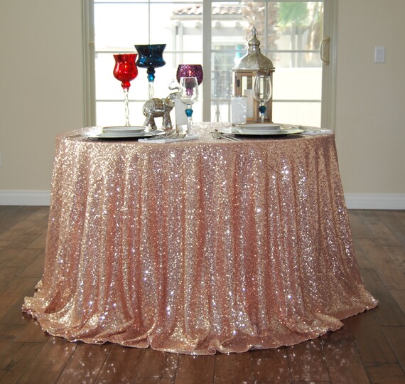 SEQUIN TABLECLOTH Rose Gold Select Your Size by ModernCelebrations