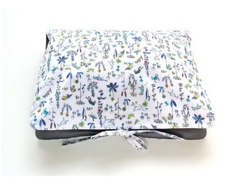 Travel Lingerie Bag, Travel Accessory Bag, Liberty of London, Cotton, Tana Lawn & Poplin, "Theo Blue C", Gift for her