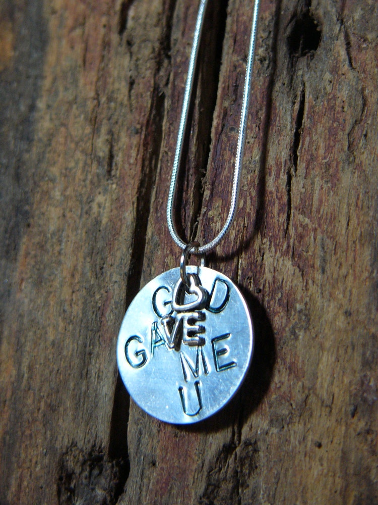  GOD Gave Me YOU CHARM AND NECKLACE SET