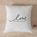 here lives love calligraphy Here home calligraphy Love Lives Pillow decor Throw