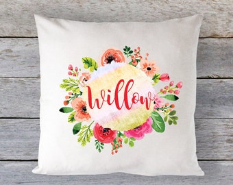 Flower Pillow, Christmas Pillow, Travel Pillow, Kids Christmas Pillow, Personalized Pillow, Baby Pillow, Girls Pillow, Boys Pillow, RyElle