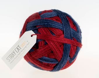 HIPSTER - hand dyed self striping sock yarn 75/25 superwash merino/nylon