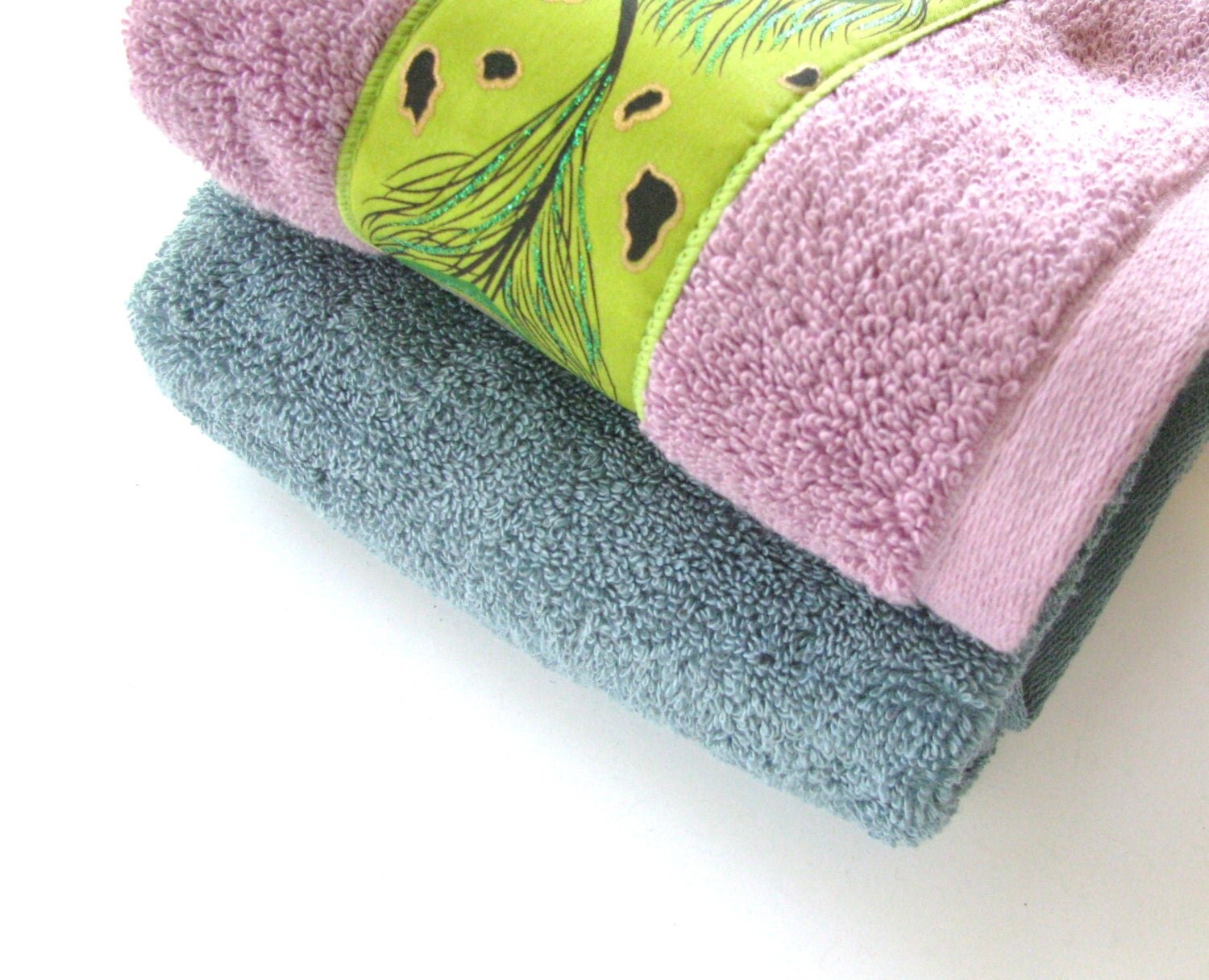 More Colors Peacock feather purple bathroom towels bath