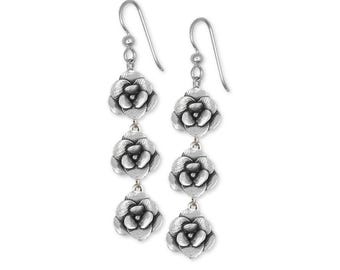 Magnolia Earrings Jewelry Sterling Silver Handmade Flower Earrings MG5-3E