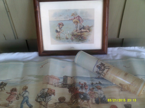 Vintage Laura Ashley Wallpaper Border One Roll Seaside