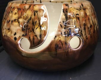 Lg Ceramic Yarn Bowl, Knitting Bowl, Crochet Bowl
