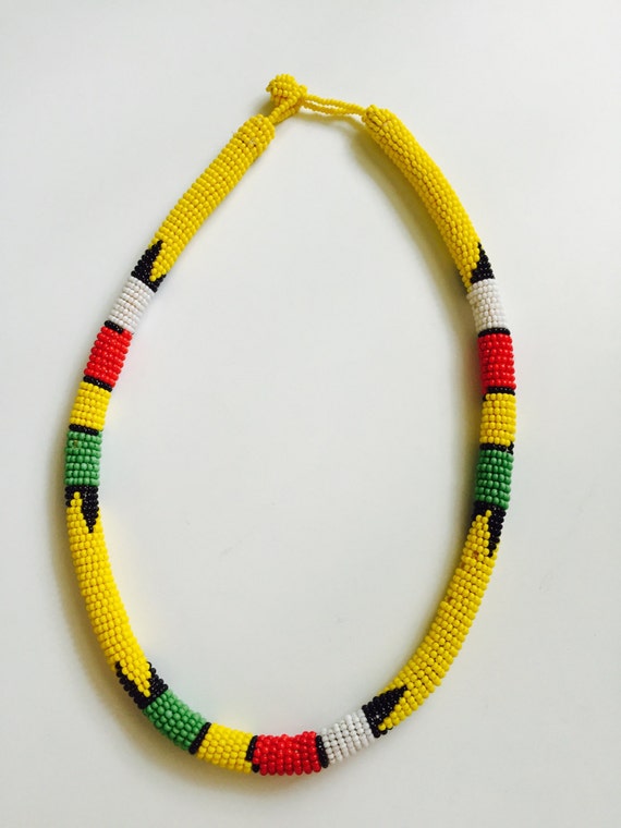 Beaded Traditional Zulu Necklace African Jewelry