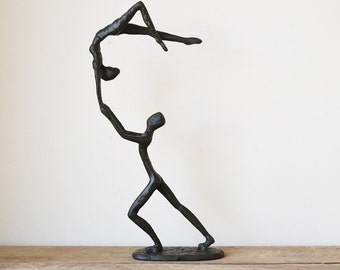 Cast Iron Metal Dancing Sculpture