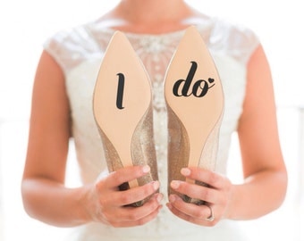 I Do Sticker - Wedding Shoe Decal - Vinyl Decal