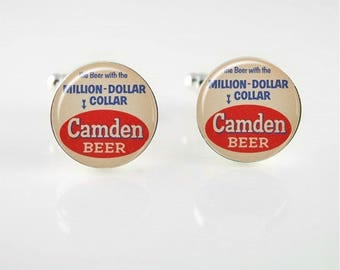 Vintage Camden Beer Cuff Links or Tie Clip