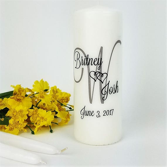 Unity Candle Personalized Unity Candle Set Monogrammed
