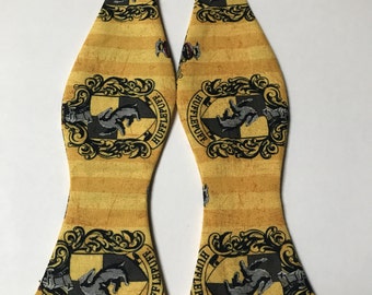 Hufflepuff Inspired Self Tie Bow Tie, Harry Potter