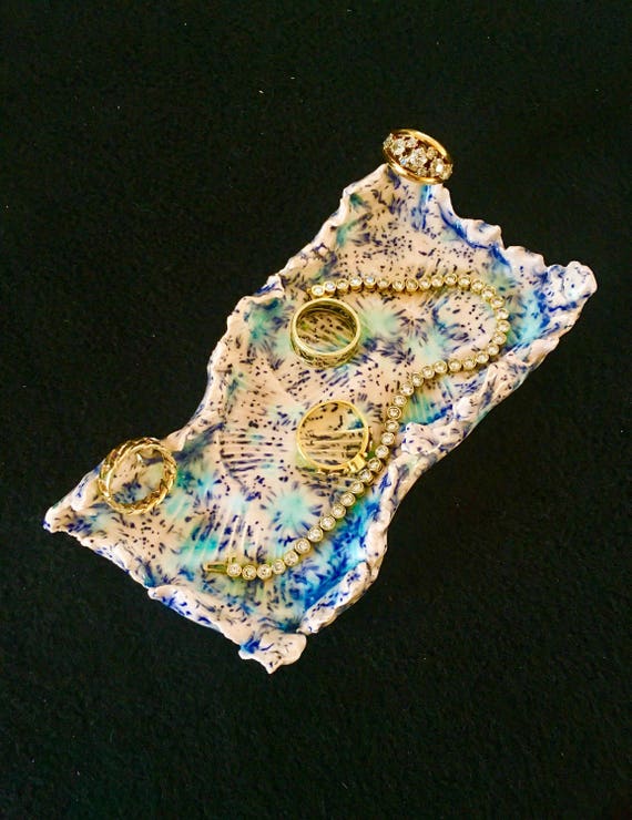 Ceramic Wave Jewelry Tray Jewelry Tray Ring Tray Jewelry