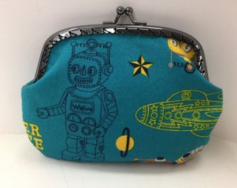 Rocket Ships and Robots Coin Purse